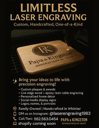 Custom Laser Engraving (Whittier) Custom Laser Engraving (Whittier)