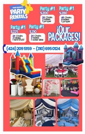 Party Rentals Including Fiestas, Jumpers, Tents, Food, and Decorations (Torrance)s