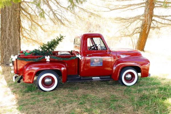 Classic Red Christmas Truck for Photo Opportunities in Lancaster Classic Red Christmas Truck for Photo Opportunities in Lancaster