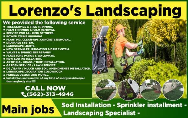 SOD INSTALLATION- SPRINKLERS - SERVICES CALL (562)-313-4946 (Anywhere) SOD INSTALLATION- SPRINKLERS - SERVICES CALL (562)-313-4946 (Anywhere)