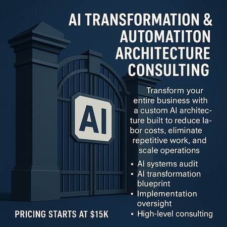 AI Transformation Consultant — Redesign Your Entire Business Using AI (Los Angeles) AI Transformation Consultant — Redesign Your Entire Business Using AI (Los Angeles)
