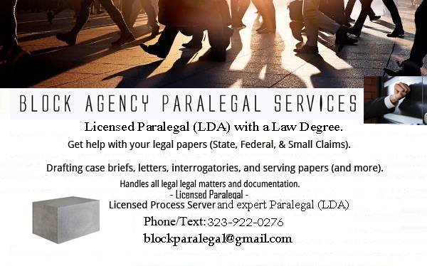 Professional Paralegal services - (EJD/LDA) (LOS ANGELES) Professional Paralegal services - (EJD/LDA) (LOS ANGELES)