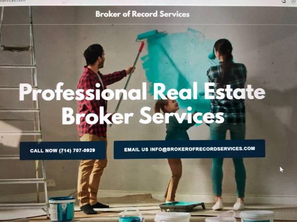 Need a Broker of Record? Property Management and Real Estate Brokerage (Los Angeles Area) Need a Broker of Record? Property Management and Real Estate Brokerage (Los Angeles Area)