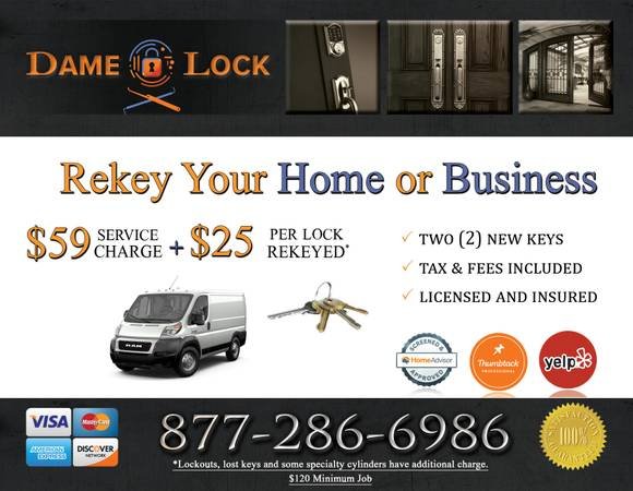 Locksmith for Real Estate Agents and Property Managers - Flat Rate Rekey (Call and speak with a licensed locksmith)s