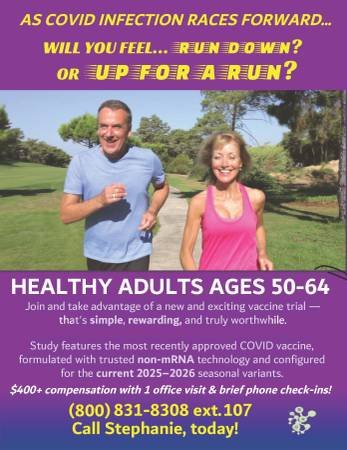 Healthy Volunteer Study (North Hollywood)s