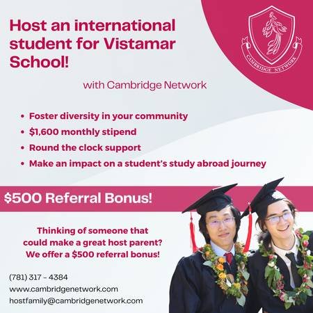 Host an International Student and Earn $1500 per Month in El Segundo, CAs