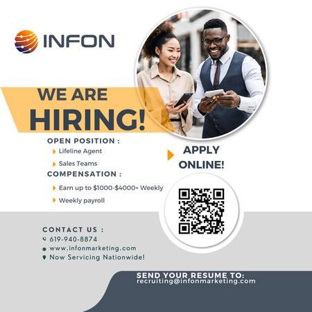 Lifeline ACP - Agent, Manager, and Team Positions with Competitive Pays