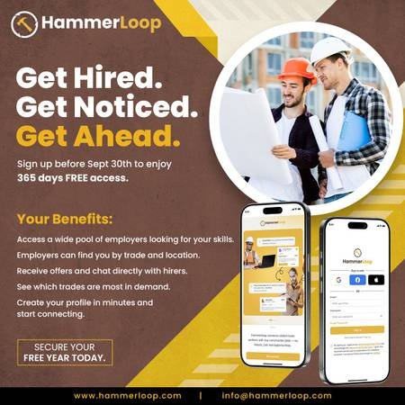 HammerLoop connects construction workers and employers at all times.s